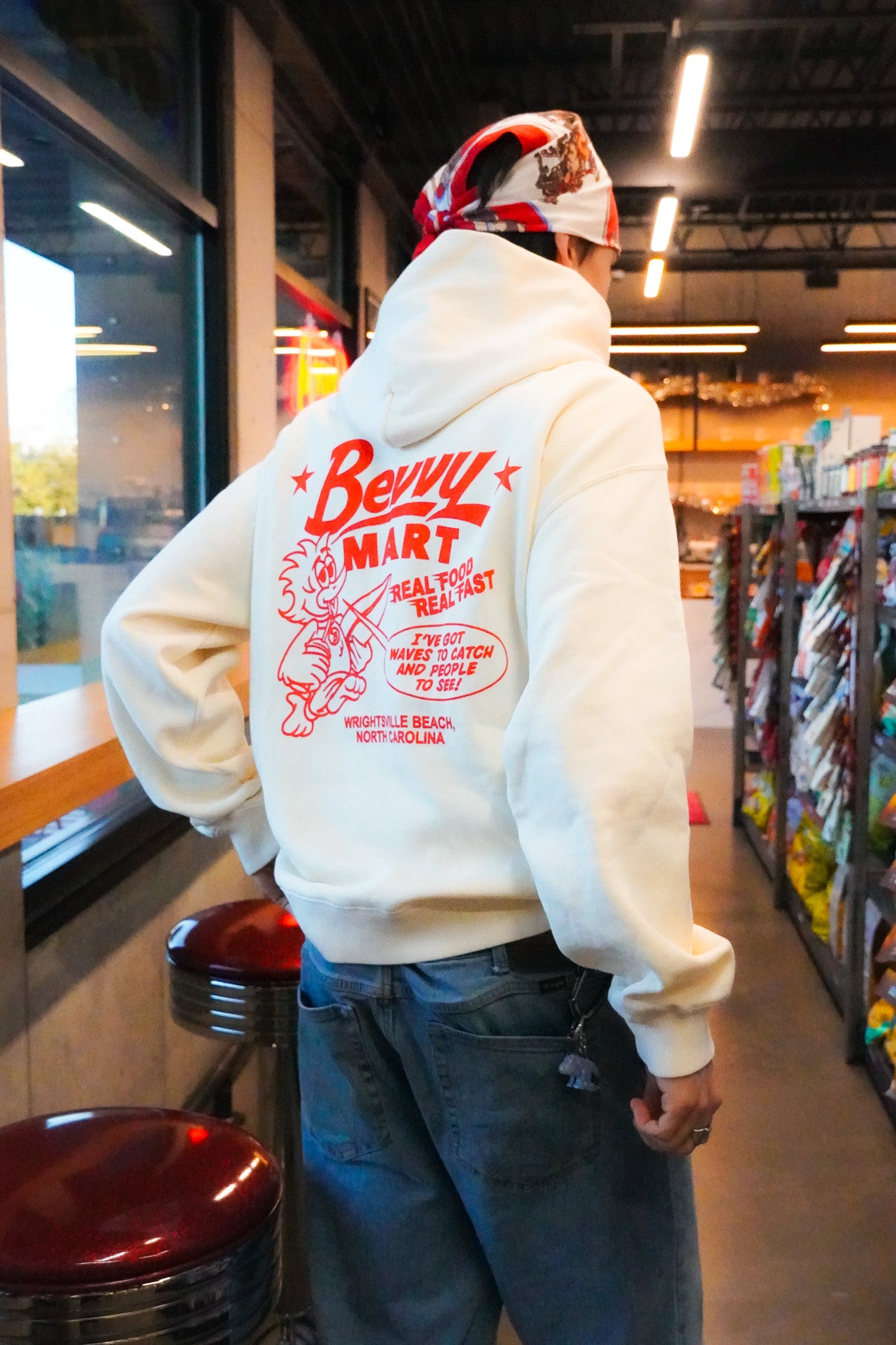Bevvy Tourist Hoodie - Cream
