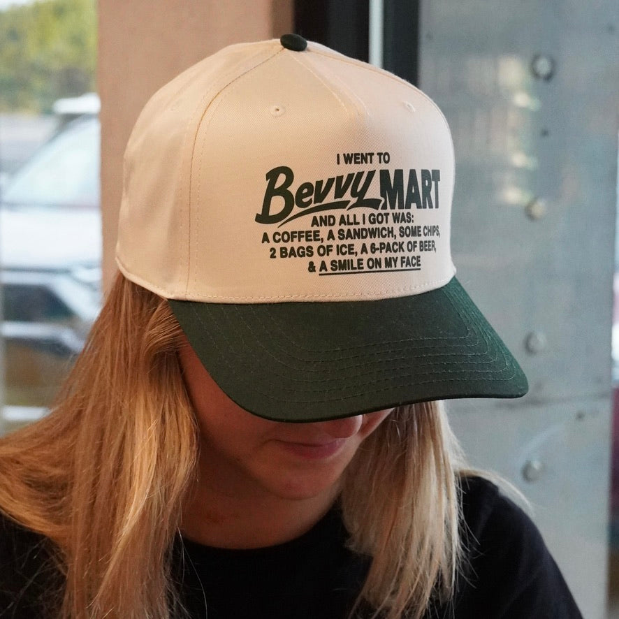 Bevvy Tourist Hat - Ivory/Green