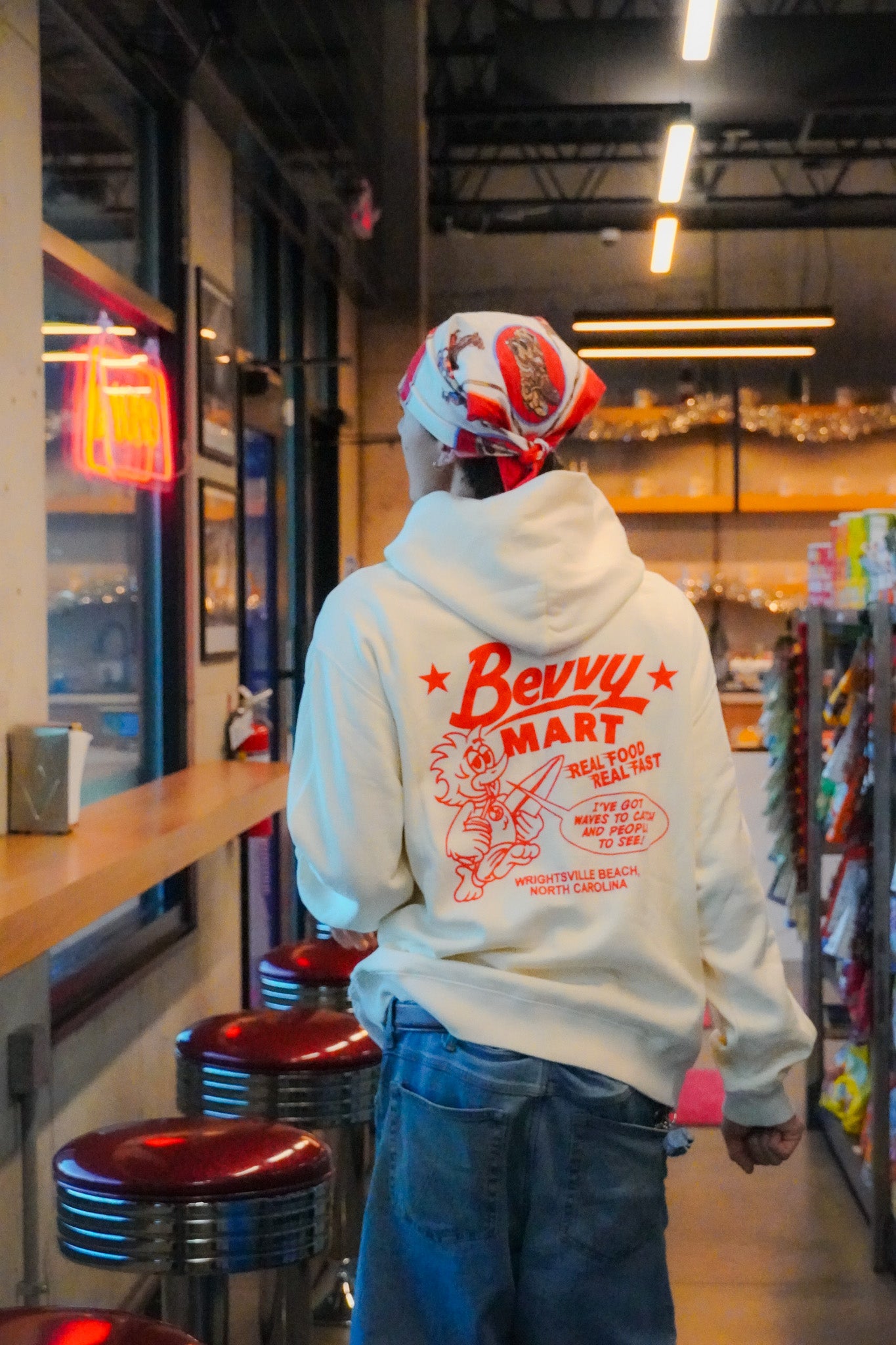 Bevvy Tourist Hoodie - Cream