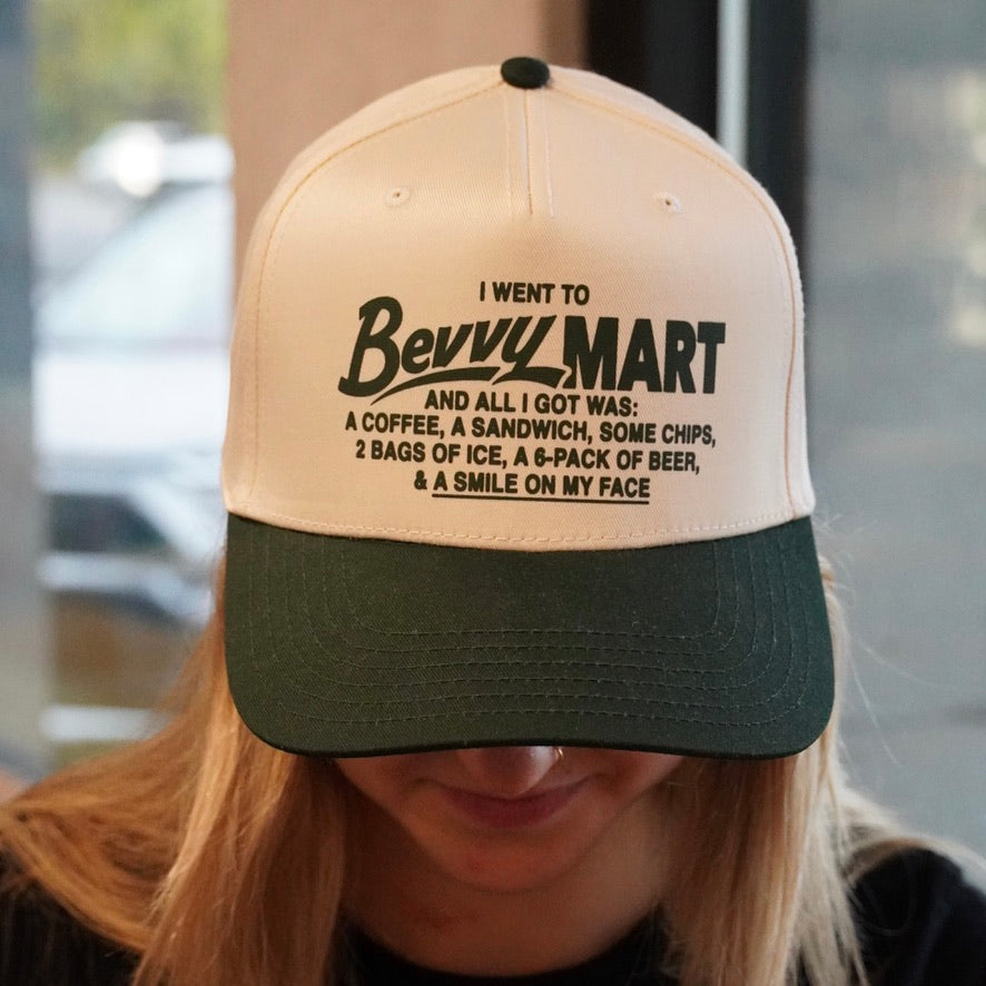 Bevvy Tourist Hat - Ivory/Green