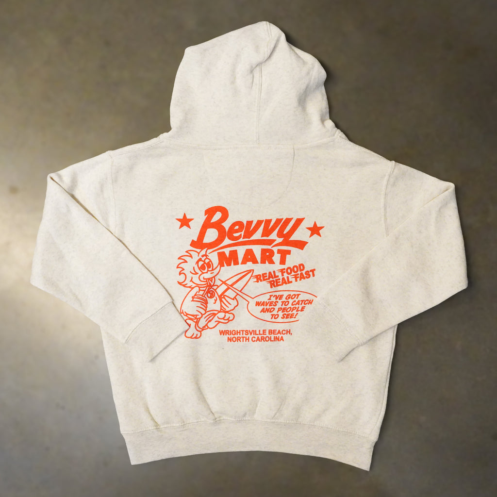 Youth Real Food Hoodie - Heather Grey