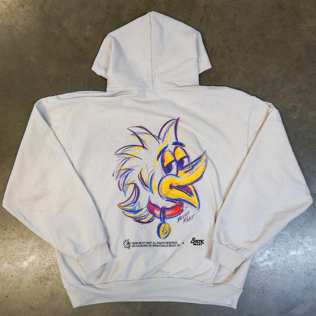 Bevvy Chrome Hoodie - Light Grey/Purple