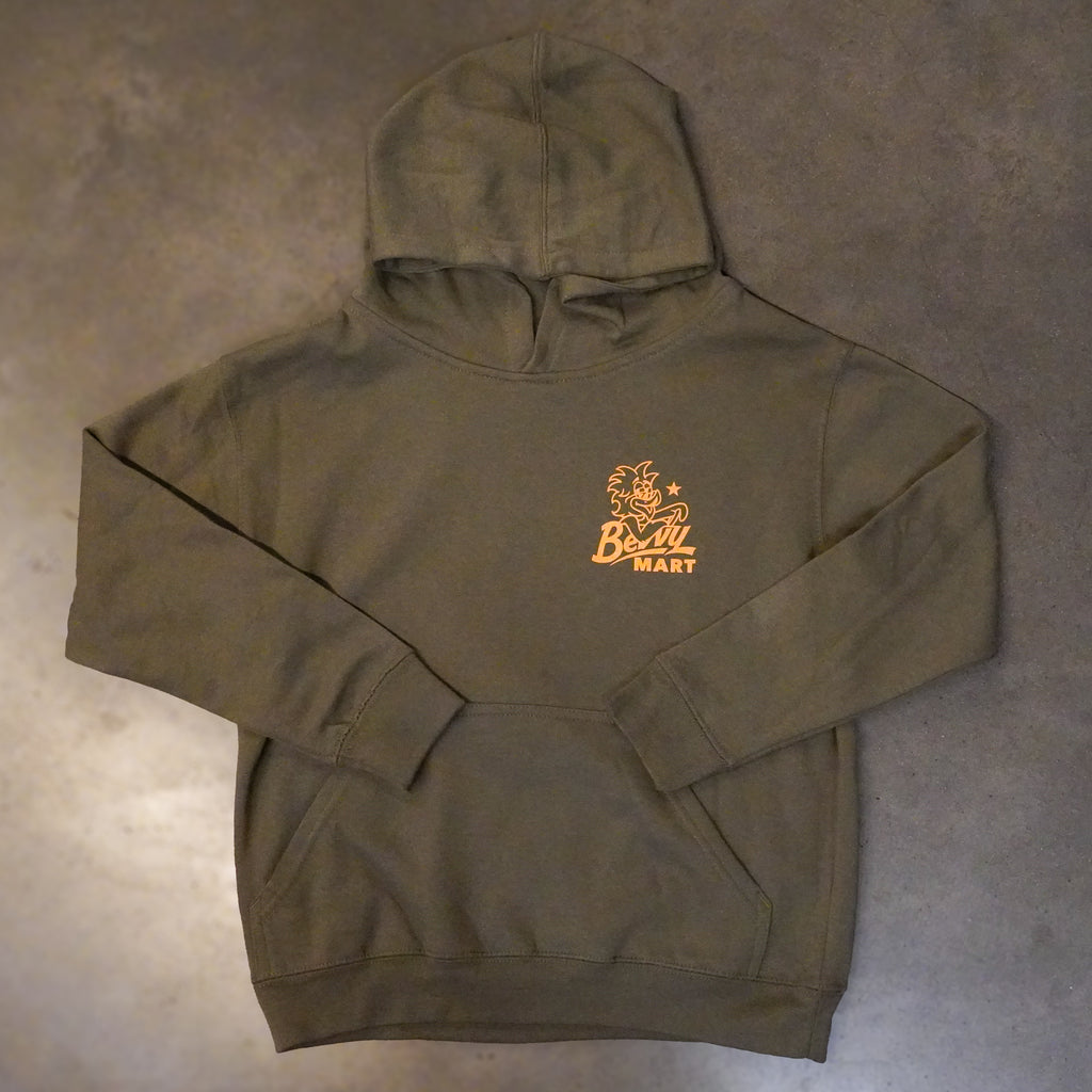 Youth Real Food Hoodie - Military Green