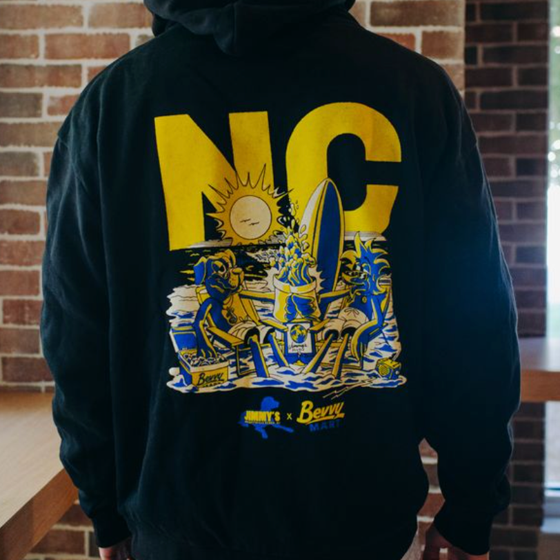 Bevvy x Jimmy's Black Hoodie