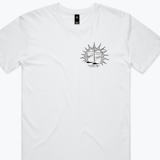 Jimmy's x Bevvy White T-Shirt