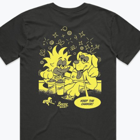 Bevvy x Jimmy's Black T-Shirt