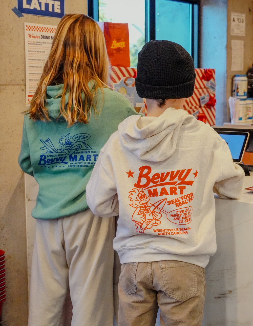 Youth Real Food Hoodie - Heather Grey